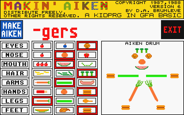 Makin' Aiken atari screenshot